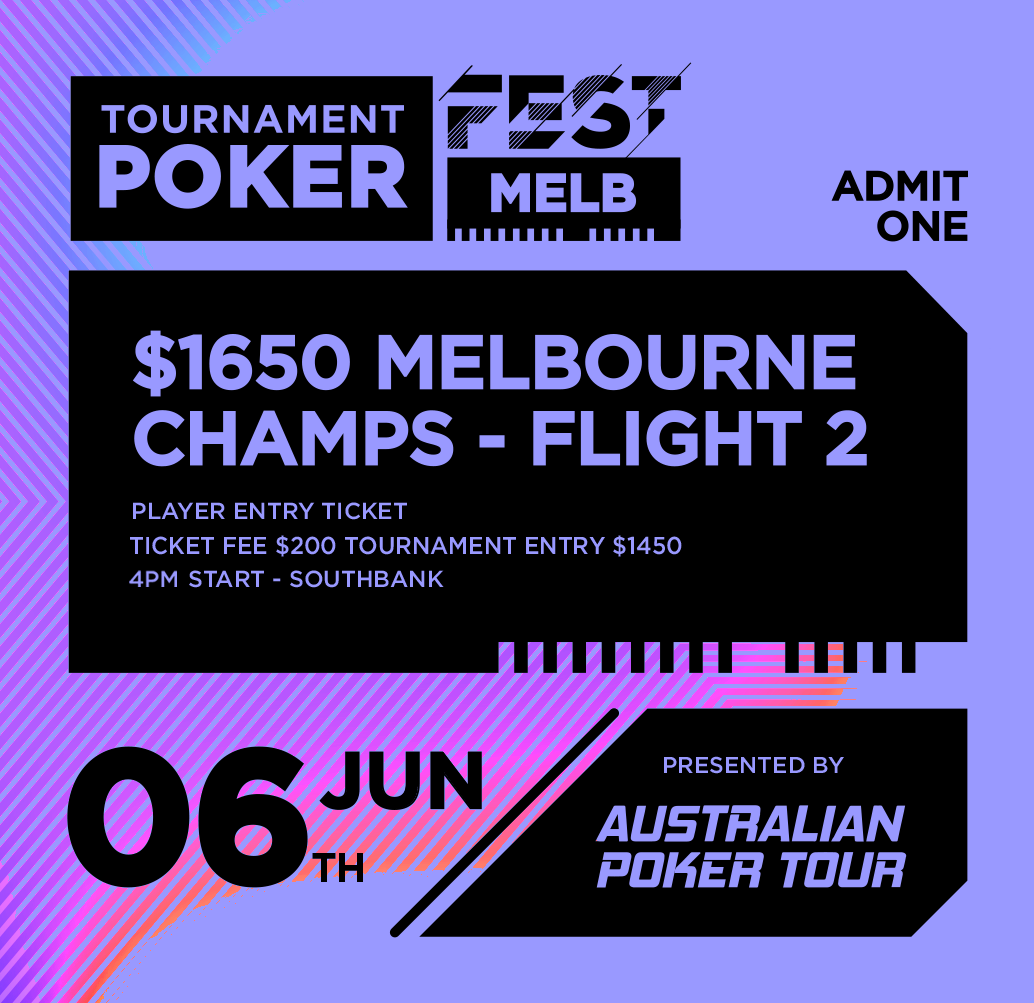 $1650 Melbourne Champs - Flight 2 - Player Ticketing Fee